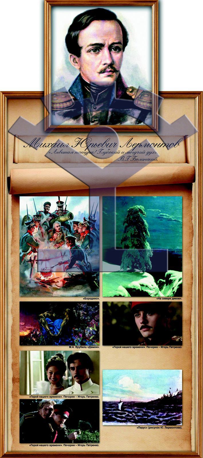 Комплект плакатов для кабинета «Литературы» Плакат «М.Ю. Лермонтов» - фото - 1