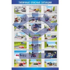 Комплект плакатов «Автошкола» Плакат «Типичные опасные ситуации» - фото - 1