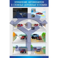 Комплект плакатов «Автошкола» Плакат «Управление автомобилем в сложных дорожных условиях» - фото - 1