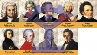 Комплект плакатов «Зарубежные композиторы и музыканты» - 9 штук - фото - 1