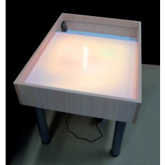Свето-музыкальный столик для рисования песком напольный — мульти (карман) - фото - 1